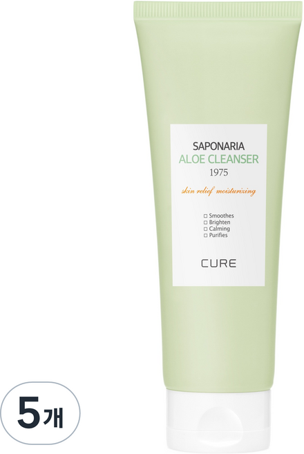 김정문알로에 라 센스 로에 큐어 사포나리아 클렌져 1975, 150ml, 5개