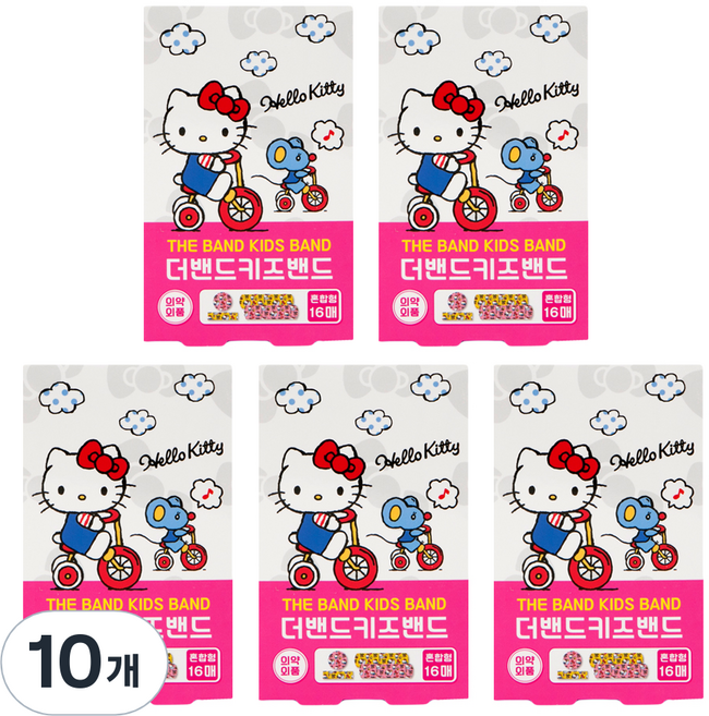 더밴드 키즈밴드 헬로키티 혼합형, 16개입, 10개