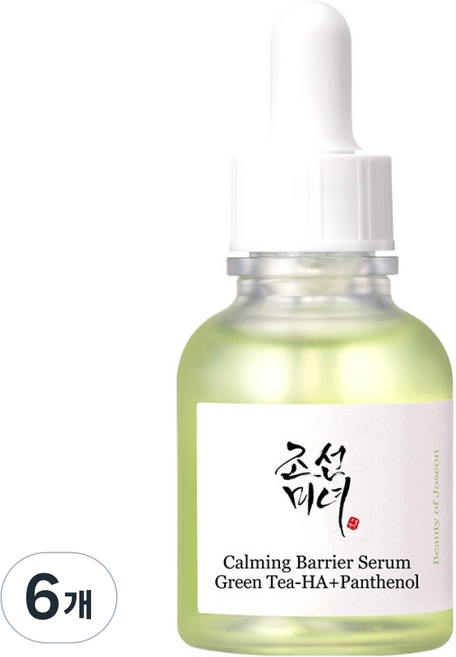BeautyofJoseon 綠茶玻尿酸保濕鎮靜精華液, 6個, 30ml