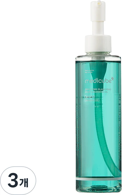 메디큐브 제로 모공 블랙헤드 딥 클렌징 오일, 205ml, 3개 - 쿠팡