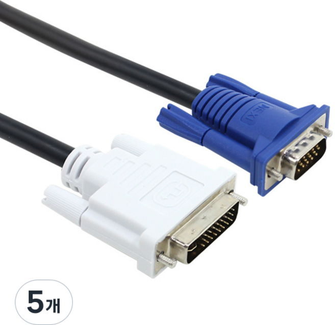 넥시 DVI to RGB VGA 케이블 3m, NX479(NX-DVIRGB030), 5개
