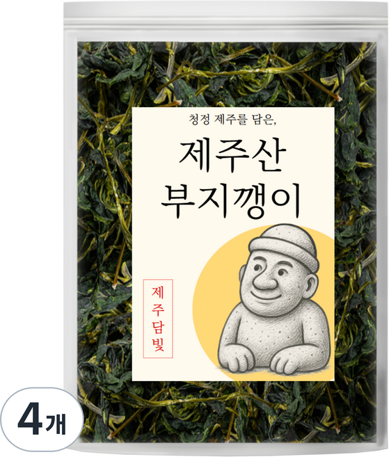 제주담빛 제주산 부지깽이, 4개, 70g