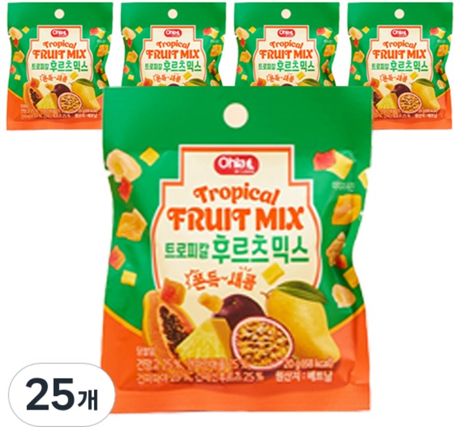 올라 트로피칼 후르츠 믹스, 25개, 20g