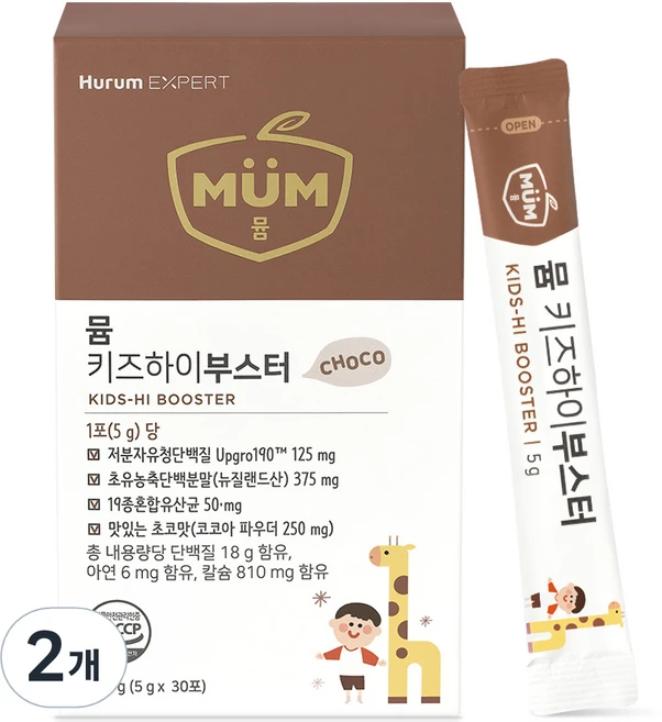 MUM 유아용 하이부스터 150g, 2개, 30개입 - 쿠팡