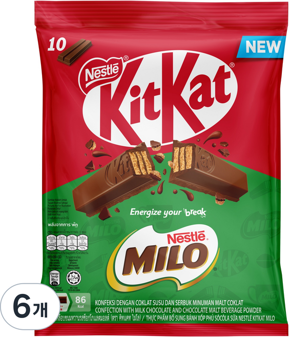 Nestle 雀巢 KitKat 米洛, 160g, 6個