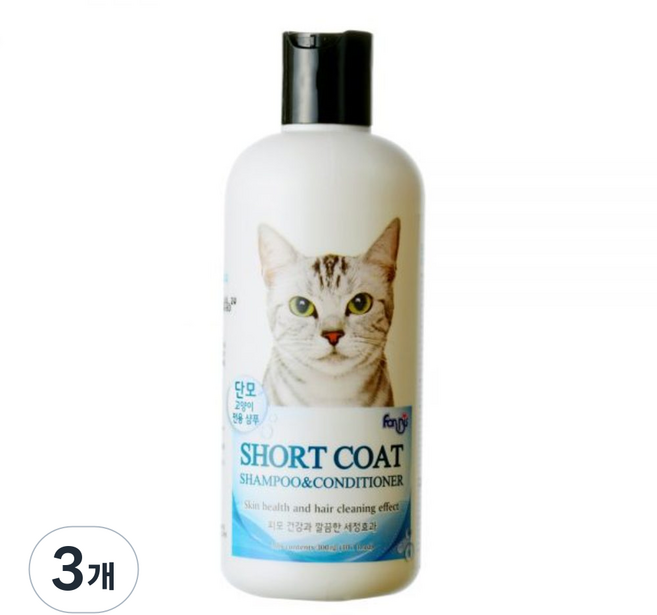 포비스 단모 고양이 전용 샴푸, 300ml, 3개