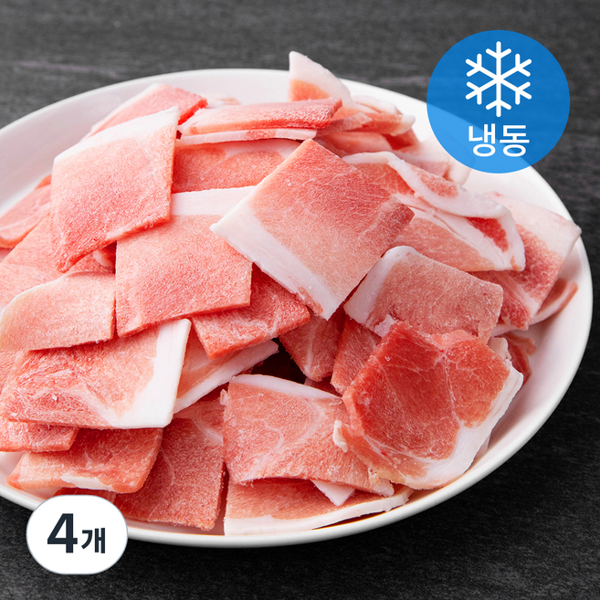 국내산 왕건 돈전지 불고기용 두께 0.3cm (냉동), 3kg, 4개
