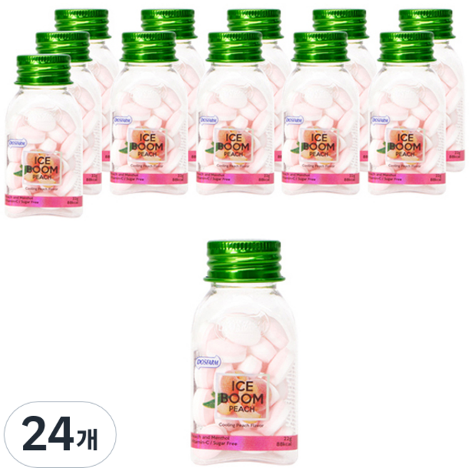 DO'SFARM 아이스붐 복숭아향캔디, 22g, 24개