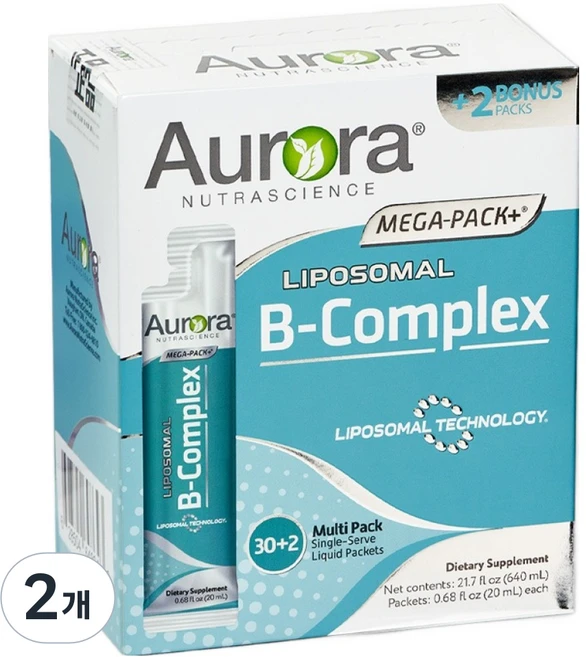 오로라뉴트라사이언스 리포좀 비타민B 액상 32p, 2개, 32회분 - 쿠팡