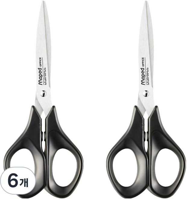 마패드 사무용 어드밴스 가위 17cm, 혼합색상, 6개