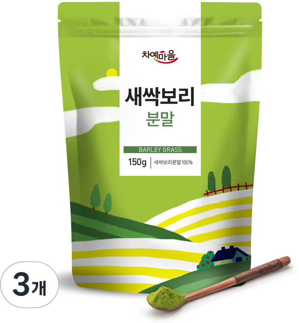 차예마을 제주 무농약 새싹보리 분말, 150g, 3개