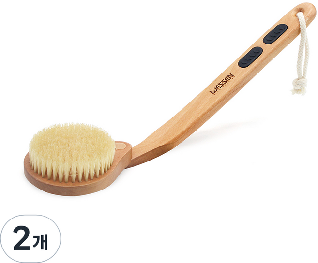 웨신 버취2D 바디 브러쉬, 자작나무, 1개입, 2개