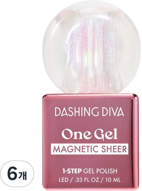 데싱디바 원젤 젤네일 마그네틱, 오로라토퍼, 6개, 10ml