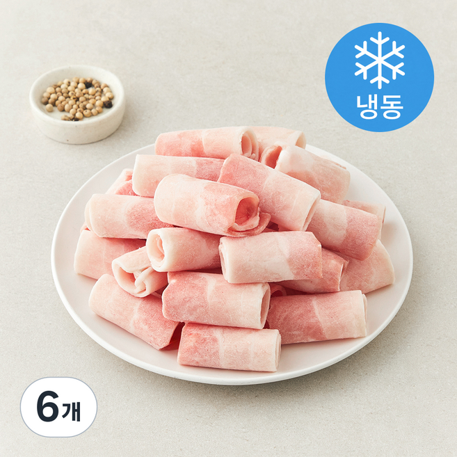 돌돌말이 대패 삼겹살 (냉동), 6개, 500g