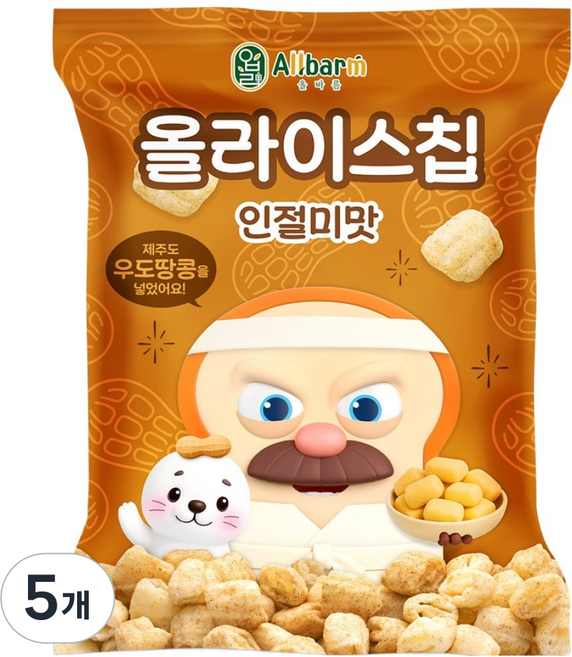 Allbarm All Rice Chip 米脆片, 50g, 5個, 韓式麻糬口味
