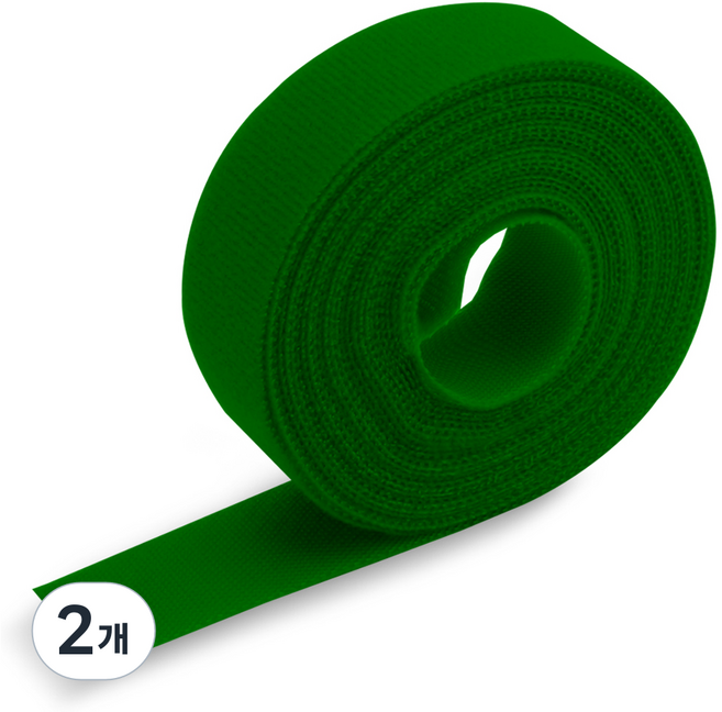 칼론 벨크로 케이블 타이 그린 5m x 2cm KR-RCT025, 2개