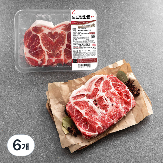 도드람 한돈 1등급 목심 보쌈용 (냉장), 500g, 6개