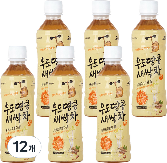 돌콤달콤 우도땅콩 새싹차, 340ml, 12개