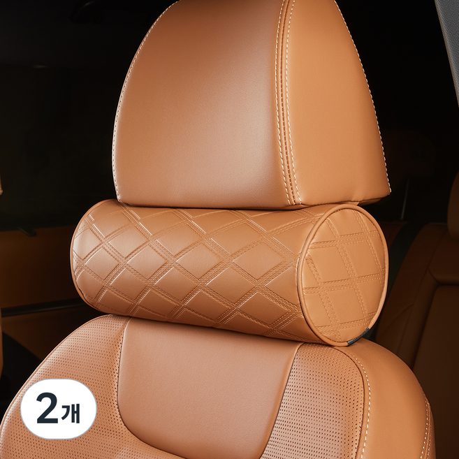 메이튼 토레스 프리미엄 메모리폼 목쿠션, 브라운, 2개