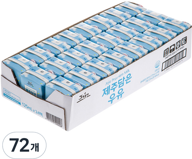 삼양식품 제주담은멸균우유, 125ml, 72개