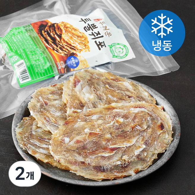 해야미 두꺼운 마른쥐치포 (냉동), 250g, 2개