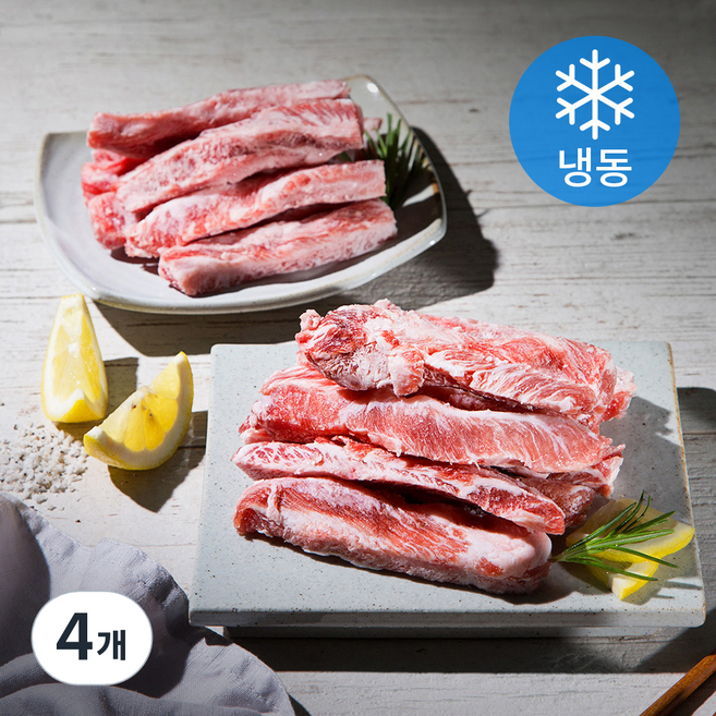 6다이닝 이베리코 갈비살 돼지고기 (냉동), 300g, 4개