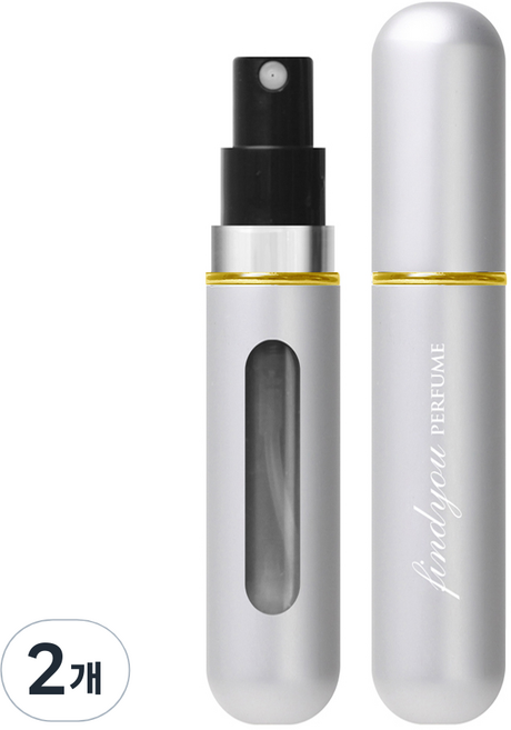 파인듀 향수 공병 8ml, 매트실버, 2개