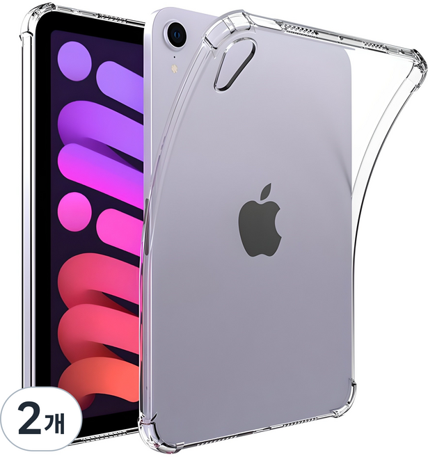 라이노핏 아이패드 TPU 클리어 케이스, 투명, 2개