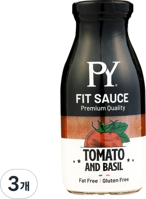 파스타영 저당핏 파스타 소스 토마토바질, 3개, 250g