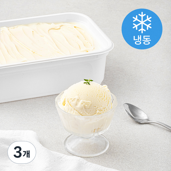 네추럴킹덤 유지방 13% 아이스크림 바닐라향 (냉동), 2L, 1개입, 3개