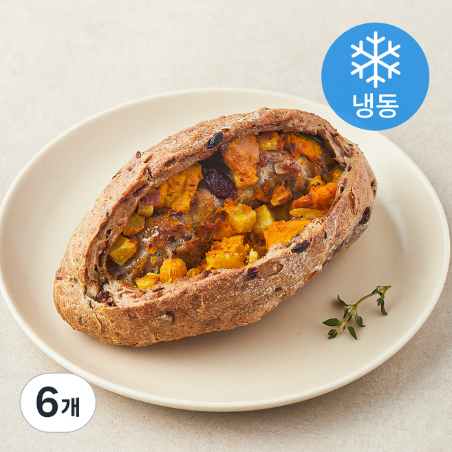 더브레드블루 통밀구황작물빵 (냉동), 250g, 6개
