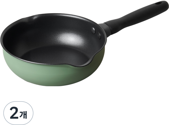 MAILLE 魅雅 電磁爐 6合1 不沾多功能平底鍋 綠色, 20cm, 2個