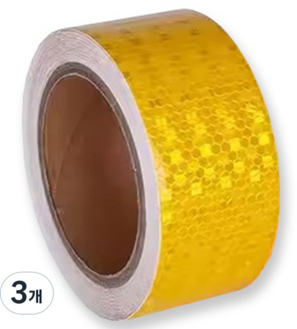 TIS 고휘도 벌집 반사테이프, 옐로우, 3개