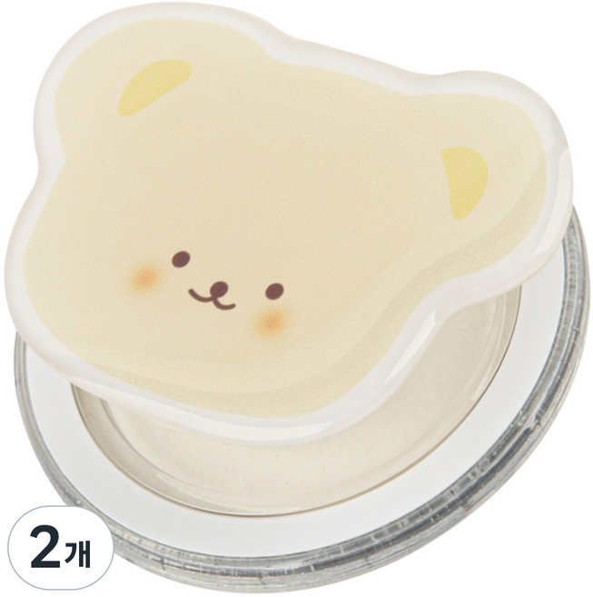 구스페리 맥세이프 동물 아크릴 스마트톡, 28수줍은곰돌이, 2개