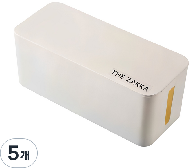 더자카 베스트심플 전선정리함, 5개, 화이트