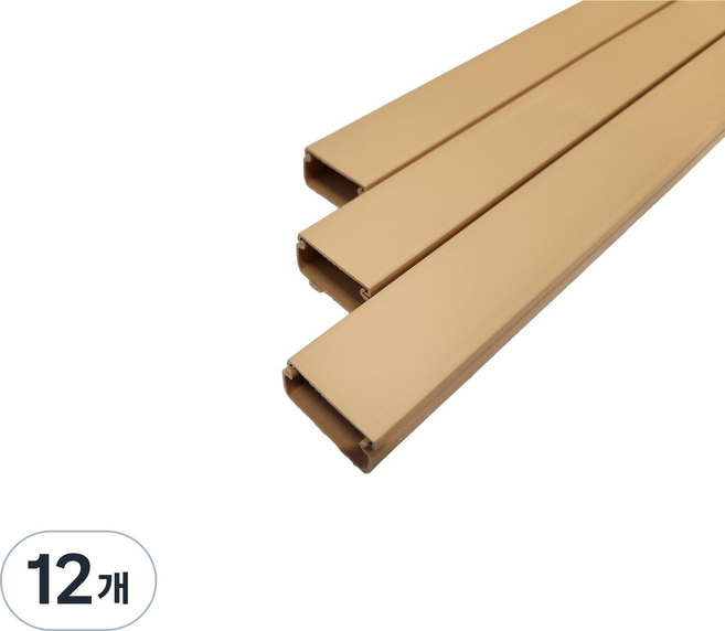 리빙포올 사각 전선몰딩, 우드색, 12개