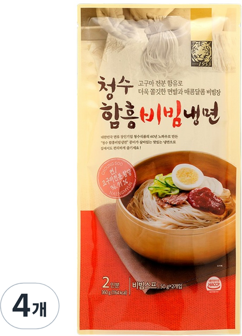 CHOUNGSOO FOOD 清水 鹹興拌冷麵, 4個, 360g