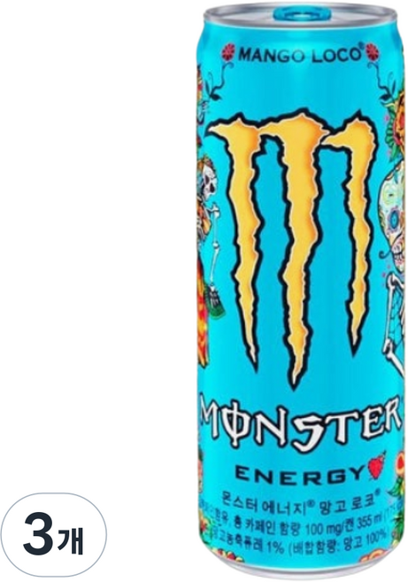 몬스터에너지 망고 로코, 355ml, 3개