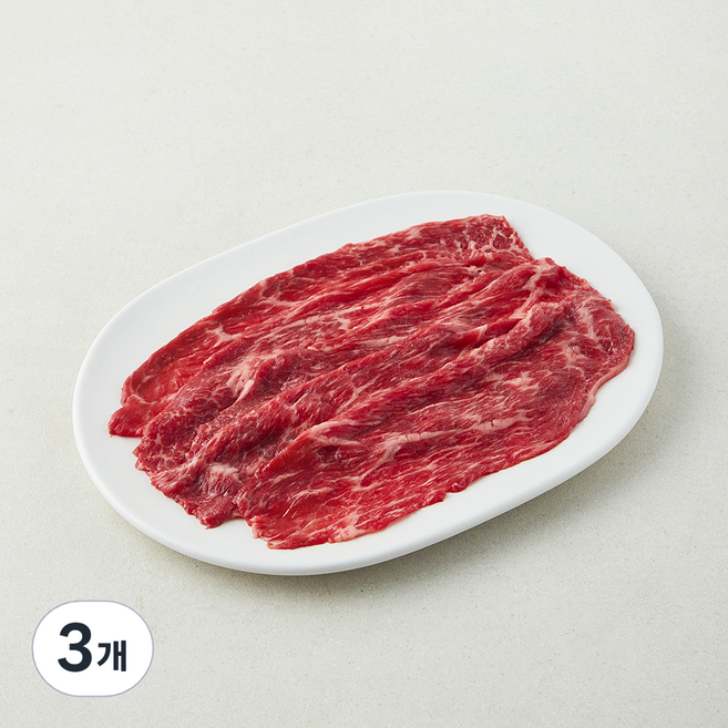 농협 한우 1+등급 육전용 우둔 (냉장), 3개, 300g