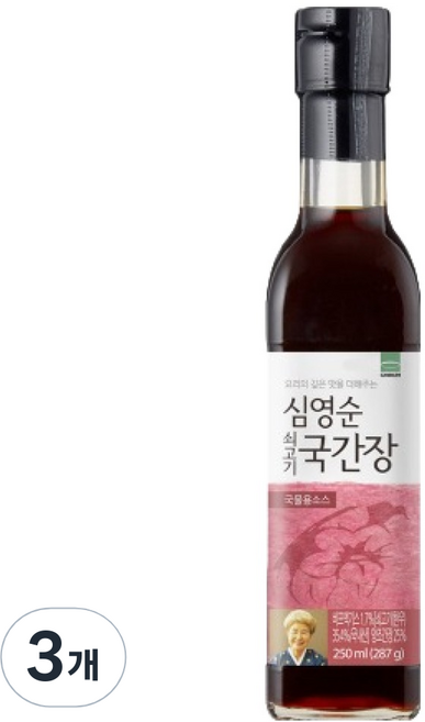 기룸 심영순 소고기 국간장, 250ml, 3개