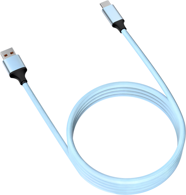 YORI CAR 優里 磁吸編織充電線 USB-Type-C, 1m, 1個, 藍色
