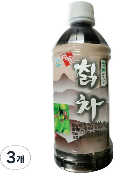 청솔식품 칡차, 500ml, 3개