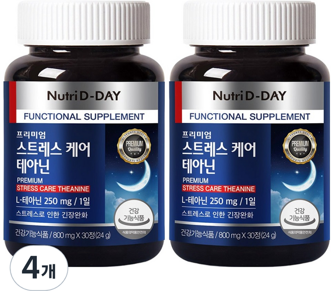 Nutri D-DAY 舒壓茶胺酸 30錠, 4個, 24g