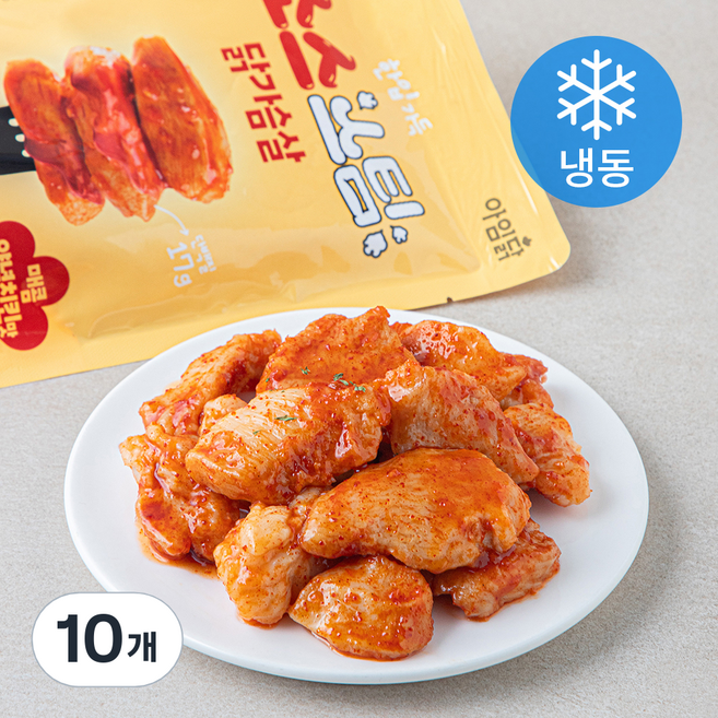 아임닭 한입소스 스팀 닭가슴살 매콤양념치킨맛 (냉동), 100g, 1개입, 10개