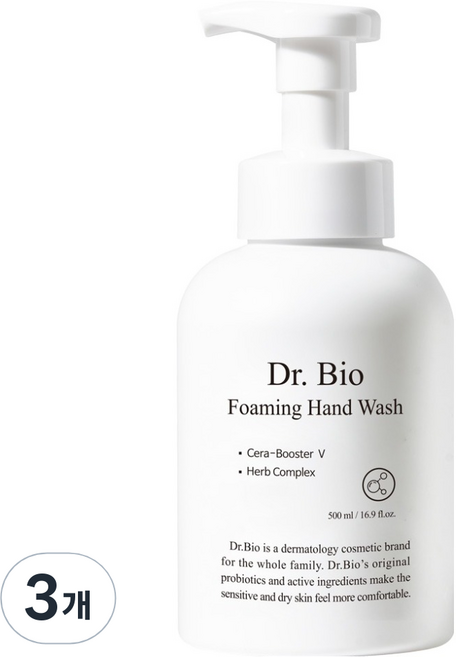 닥터바이오 포밍 핸드워시 프루티 머스크향, 500ml, 3개