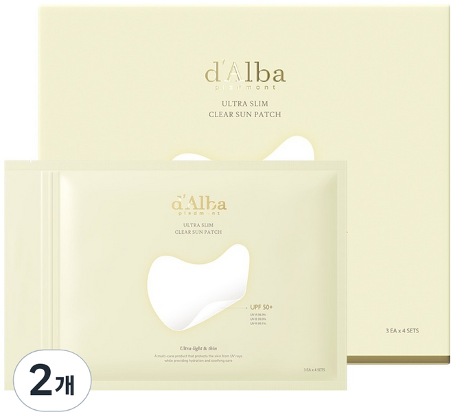 달바 울트라 슬림 클리어 선패치 UPF50+ 4회분, 35g, 2개