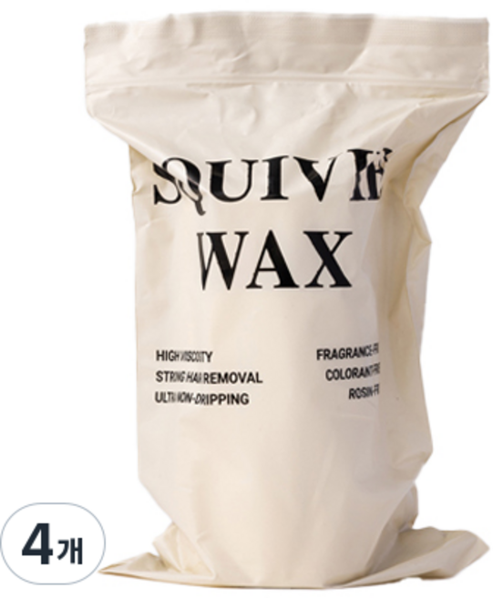 바나다왁싱 스퀴비 하드왁스 셀프 제모 재료, 520g, 4개