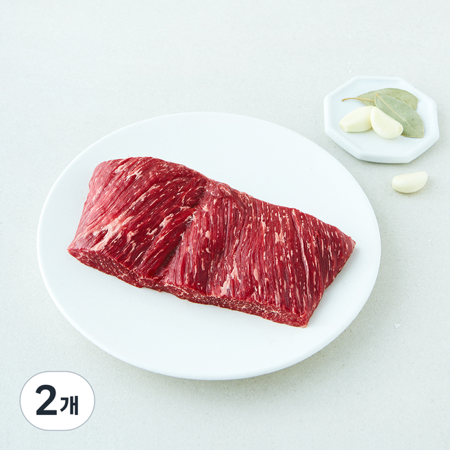 농협안심한우 양지 덩어리 1등급 국거리 수육 장조림용 (냉장), 2개, 200g