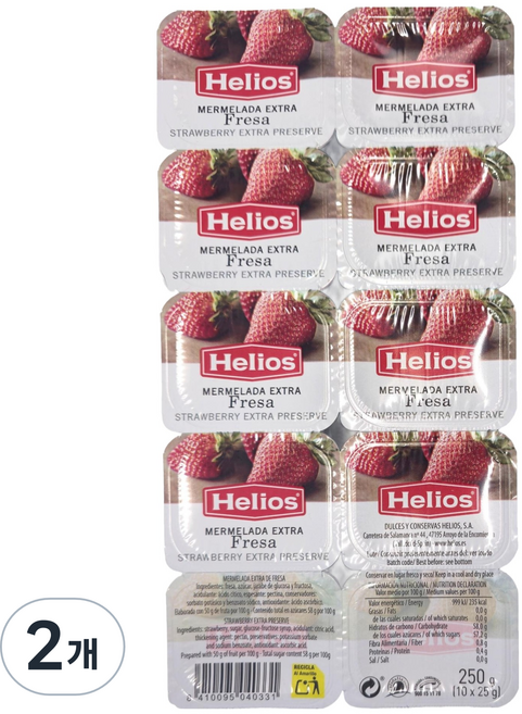 헬리오스 딸기잼 10p, 250g, 2개