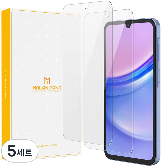 MOLAN CANO Flash 鋼化玻璃透明螢幕保護貼 2p 組, 5套